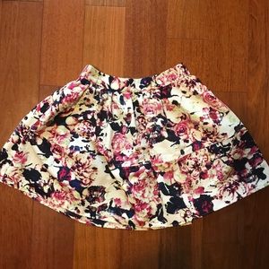 Express Fit & Flare Skater Skirt (Rose Floral)